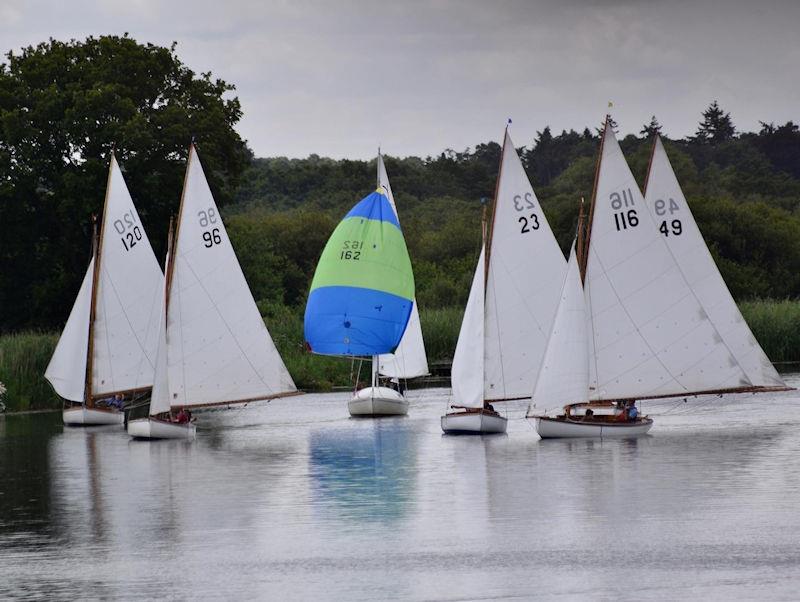 Yare & Bures and a Yeoman sailing downwind during Horning Sailing Club Regatta Week 2022 - photo © Holly Hancock