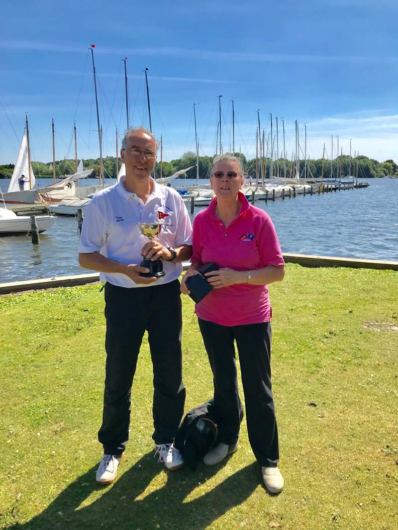 Bill and Diana Webber win the Yeoman Open at Norfolk Broads YC photo copyright Susan Everett taken at Norfolk Broads Yacht Club and featuring the Yeoman/Kinsman class