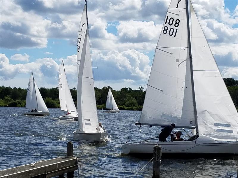 Beating up to South during the Yeoman Broadland Nationals 2022 photo copyright Peter Hill taken at Norfolk Broads Yacht Club and featuring the Yeoman/Kinsman class