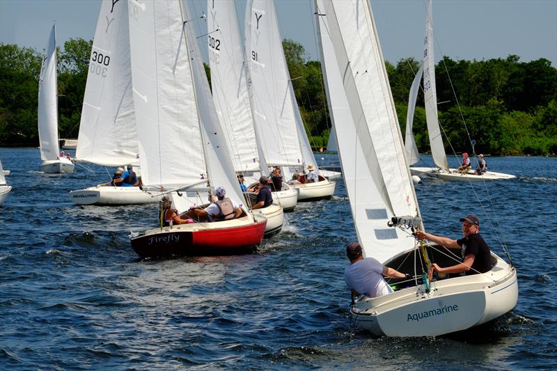 Positioning during the Norfolk Broads Yeoman Open photo copyright Bruce Cairns / www.brucecairns.com taken at Norfolk Broads Yacht Club and featuring the Yeoman/Kinsman class