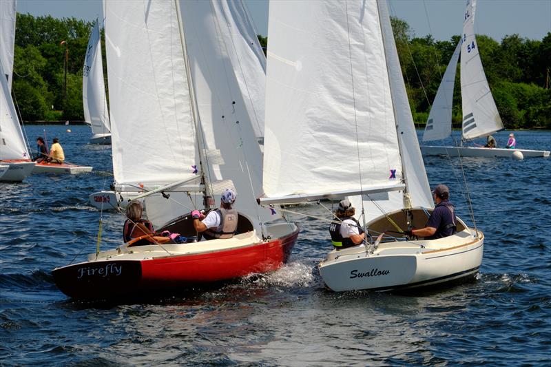 Battling in busy waters during the Norfolk Broads Yeoman Open photo copyright Bruce Cairns / www.brucecairns.com taken at Norfolk Broads Yacht Club and featuring the Yeoman/Kinsman class