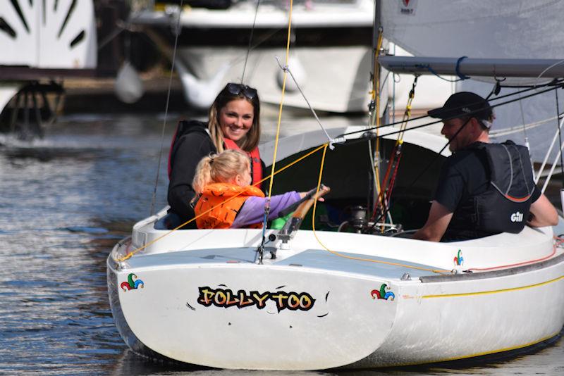 Jessie helms Yeoman Folly Too during Horning Sailing Club Regatta Week 2023 photo copyright Holly Hancock taken at Horning Sailing Club and featuring the Yeoman/Kinsman class