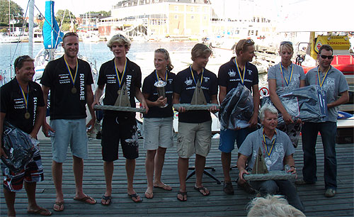 Prize winners at the Yngling Worlds photo copyright www.yngling.org taken at  and featuring the Yngling class
