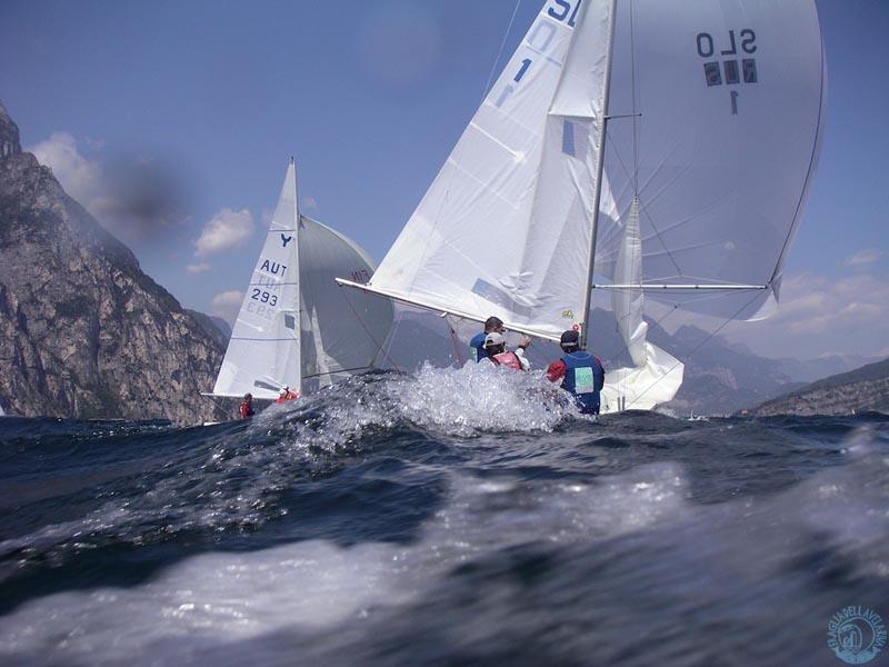 Yngling Europeans on Lake Garda day 3 photo copyright Elena Giolai / Fraglia Vela Riva taken at  and featuring the Yngling class