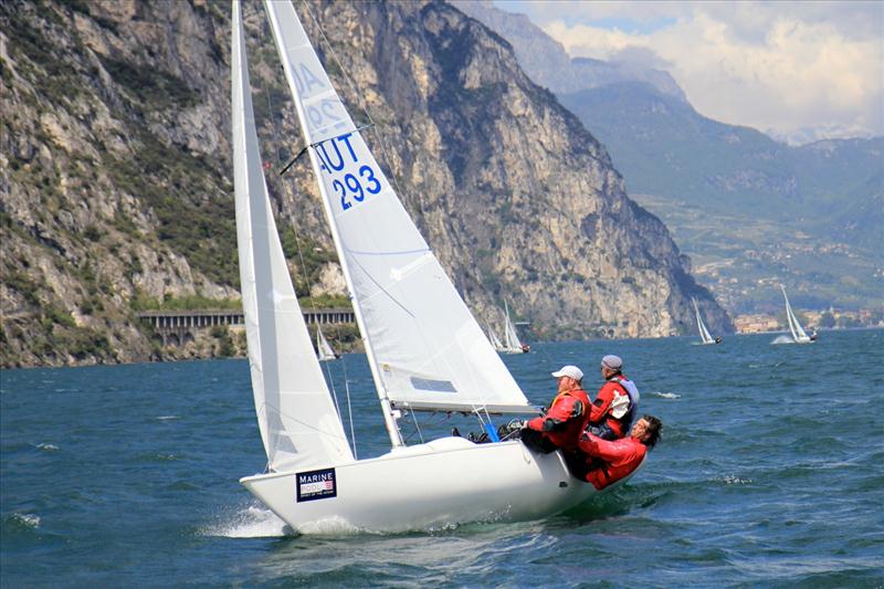 Yngling Open Springtime Championship day 1 photo copyright Elena Giolai taken at Fraglia Vela Riva and featuring the Yngling class