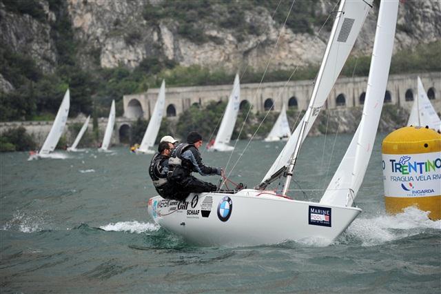 Yngling Open Springtime Championship photo copyright Davide Turrini / www.gardainfoto.it taken at Fraglia Vela Riva and featuring the Yngling class