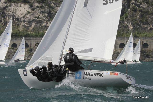 European Springtime Yngling Championship day 3 photo copyright Elena Giolai taken at Fraglia Vela Riva and featuring the Yngling class