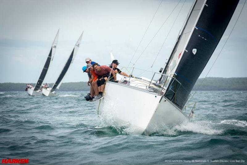 Raging Hormones at the Young 88 Nationals 2017 photo copyright Live Sail Di taken at Royal Sydney Yacht Squadron and featuring the Young 88 class