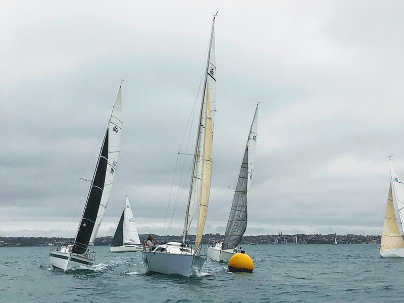 Top mark roundings are somewhat more conservative than those usually seen in fully crewed Young 88 fleet racing. - photo © Matt Smeaton North Sails