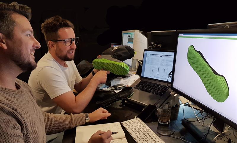 Bart and Drue design the Zhik Volvo Ocean Race footwear - photo © Zhik