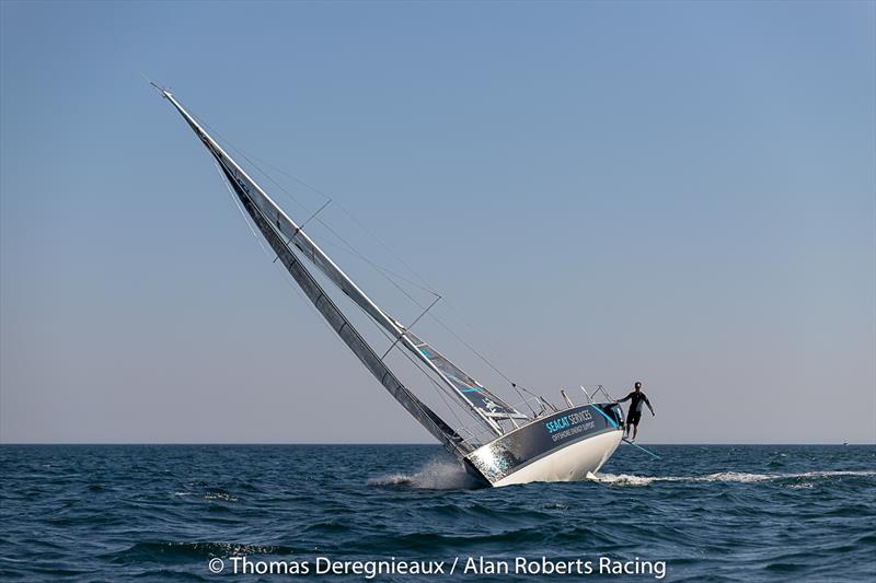 Alan Roberts aboard his Figaro yacht photo copyright Thomas Deregnieaux Photography taken at  and featuring the  class